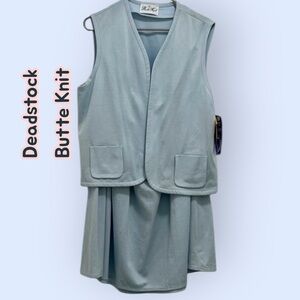 70’s Butte Knit Deadstock Skirt and Vest set 😍